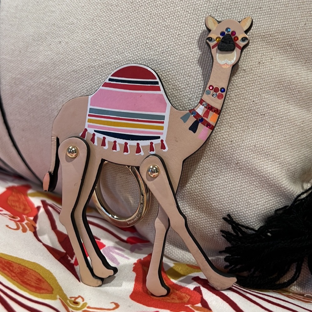 Kate Spade New York Camel Spice Things Up Keychain/ FOB/ Bag Charm, EUC